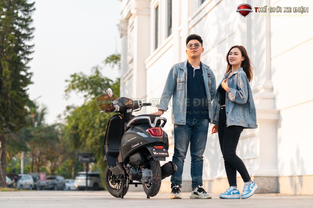 Xe ga 50cc Scooter Victoria Đèn Tròn - Ảnh 7